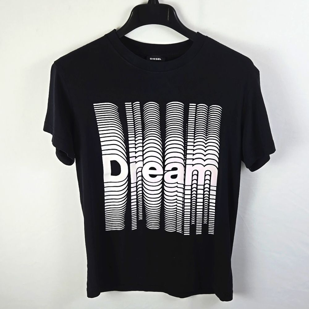 DIESEL T-Just-SE Men's Black Crew Neck Dream Print T-shirt Sz S